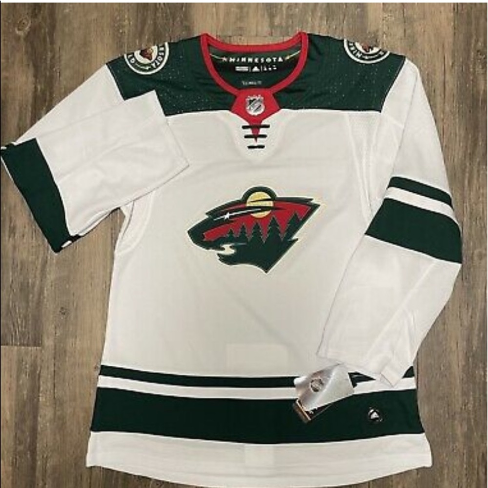 Away white adidas Minnesota wild jersey size 54 new with tags